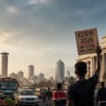 Kenya editorial hero image showing political firmness, civic pressure, fuel costs and youth mobilization.